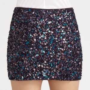 Bailey 44 Blue/Purple/Gray Sequin Mini Skirt